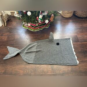 Handmade Kids Crocheted Shark Blanket – 60” Length